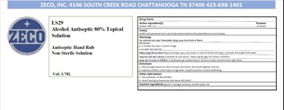 3785.41ml label - LS29 3.78L label